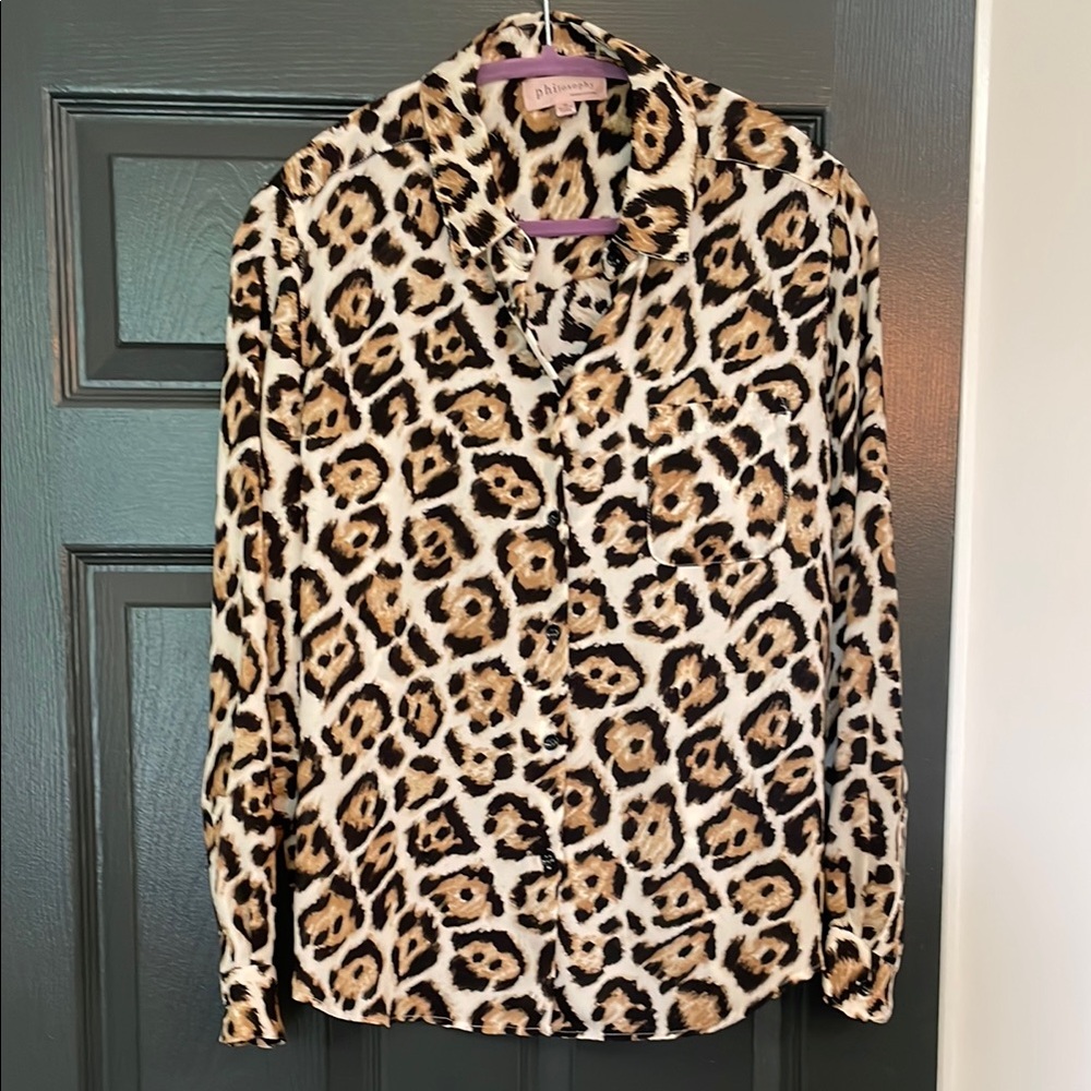 Philosophy Animal Print Blouse